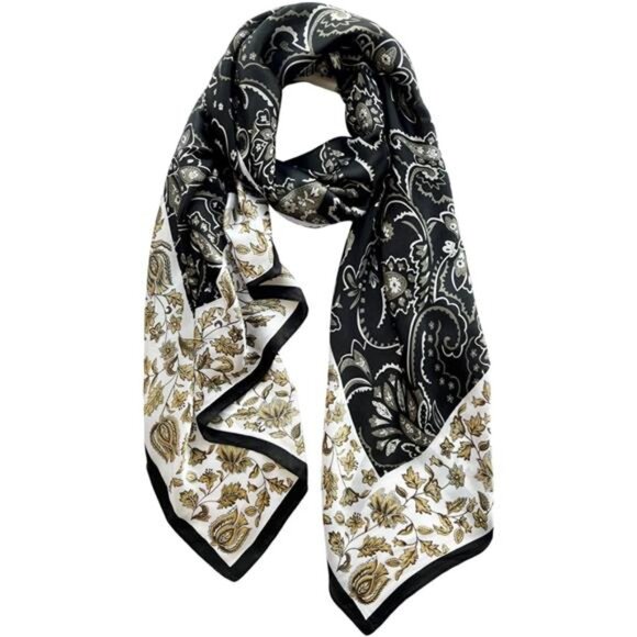 Long Silk Like Scarf Lightweight Satin Scarves Large Sunscreen Shawl Wrap for - Picture 4 of 7